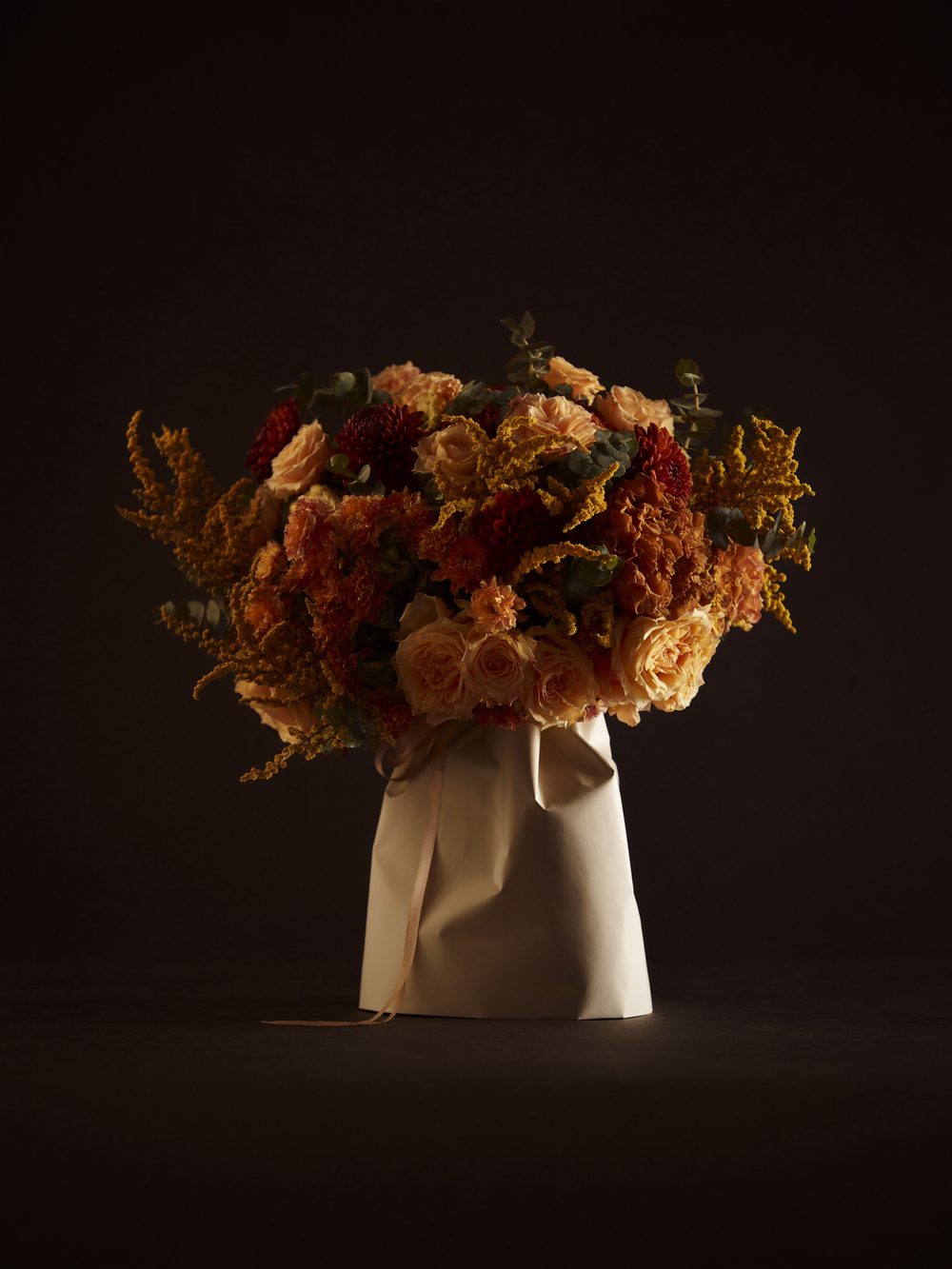Example bouquet in the chosen colours