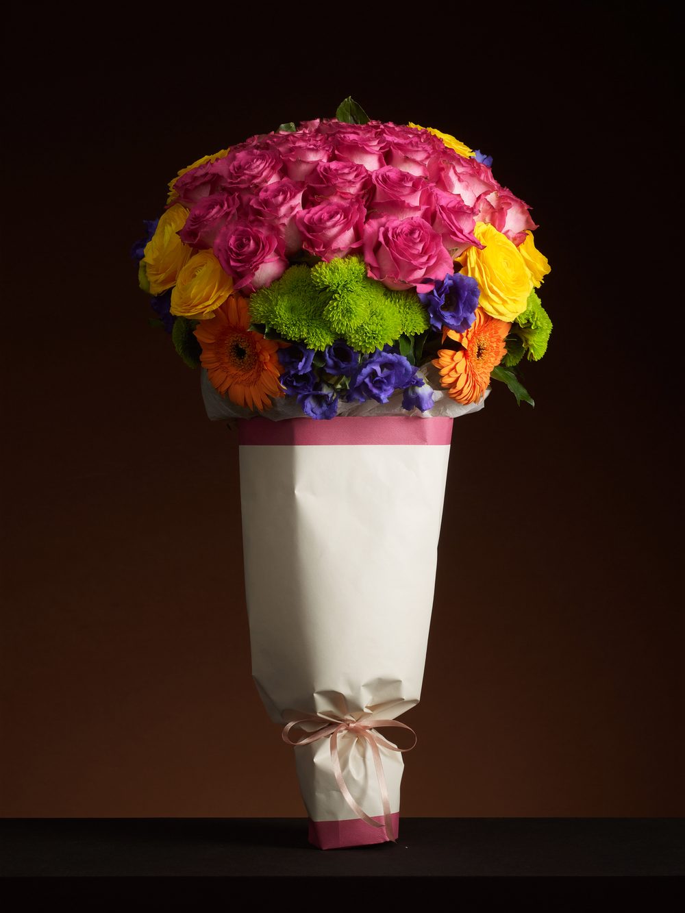 Example bouquet in the chosen colours
